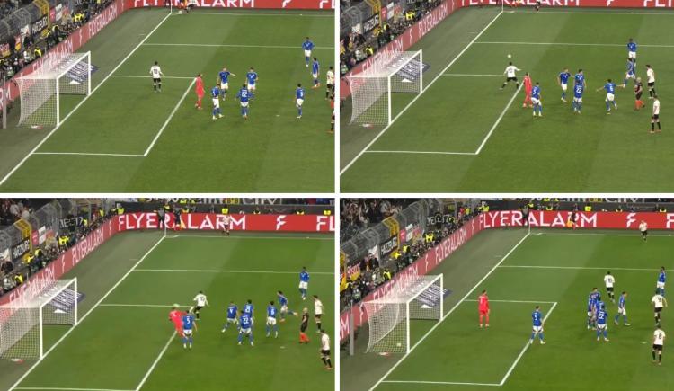 Imagen de El blooper del año: Italia se durmió en un córner y Alemania lo aprovechó