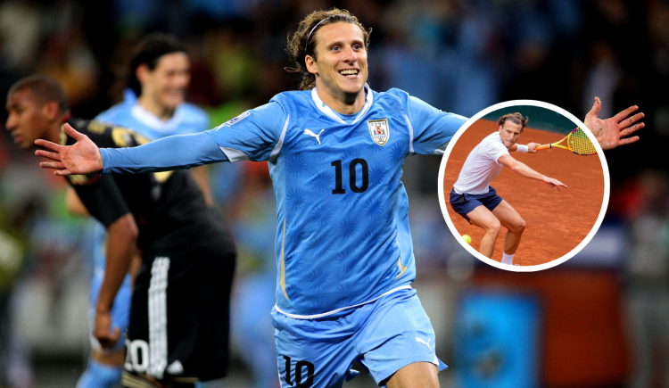 Imagen de Cambió la número 5 por la fluorescente: Diego Forlán disputará un torneo profesional de tenis junto a un argentino