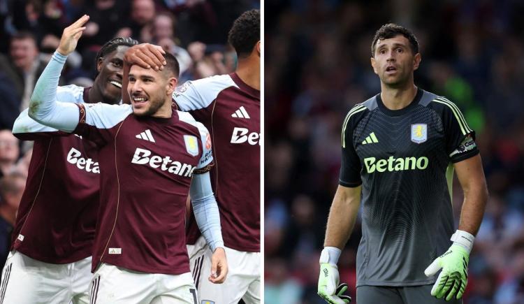 Imagen de Emilianos y marplatenses: Buendía y Dibu Martínez celebraron con Aston Villa