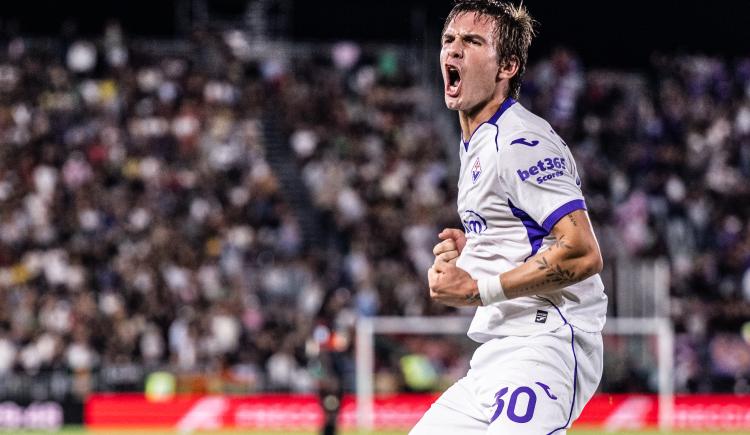 Imagen de Se destapó: Franco Mastantuono facturó por triplicado en la victoria de Fiorentina