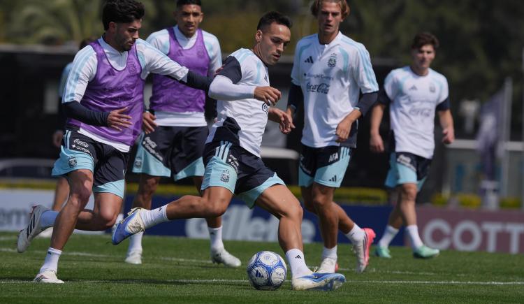 Imagen de La primera formación que probó Scaloni para los amistosos de Argentina