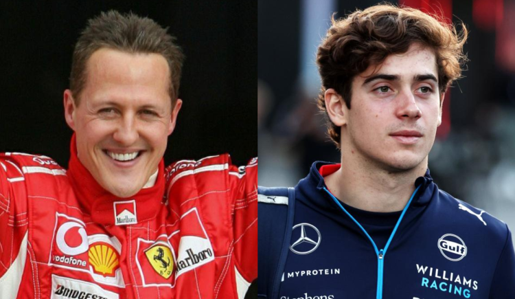Imagen de Michael Schumacher y Franco Colapinto, entrelazados por un ex piloto de Fórmula 1