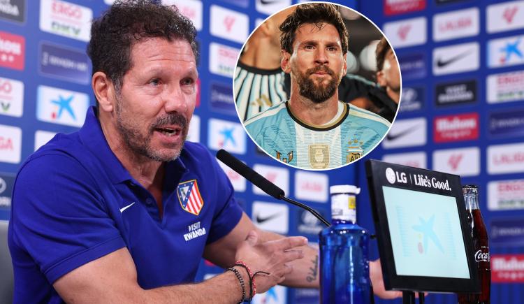 Imagen de El Cholo Simeone destacó "el valor más grande de Messi"