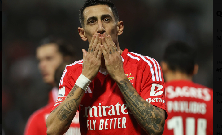 Imagen de Los impactantes números de Ángel Di María con Benfica