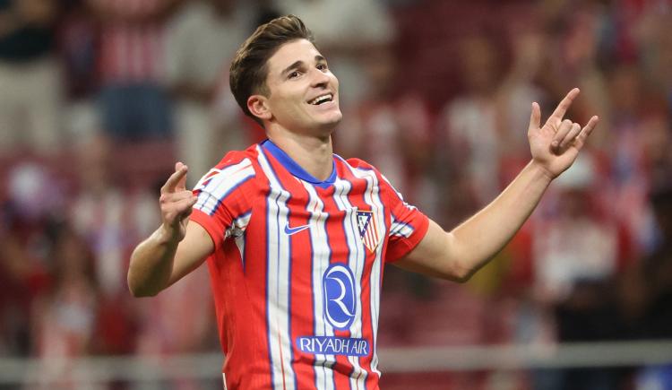 Imagen de Julián Álvarez festejó su primer gol en Atlético de Madrid