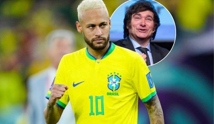 Imagen de No tuvo piedad: la chicana de Javier Milei a Neymar