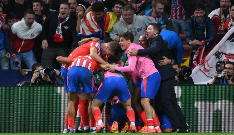 Imagen de Festejo loco del Cholo Simeone en su debut con victoria en la Champions