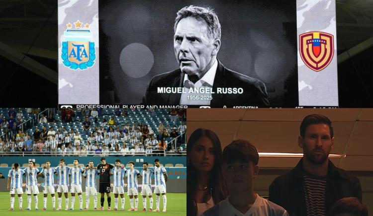 Imagen de La Selección Argentina y Messi, unidos en un respetuoso minuto de silencio por Miguel Ángel Russo